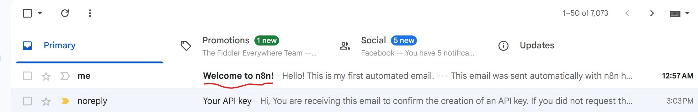 n8n send email result