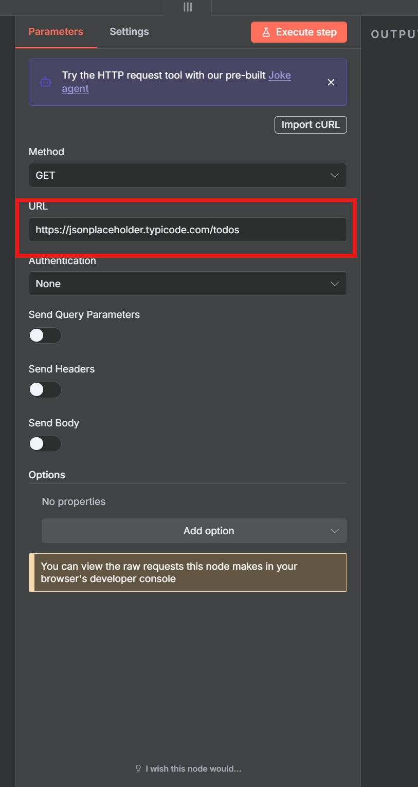 Simple GET request to JSONPlaceholder API